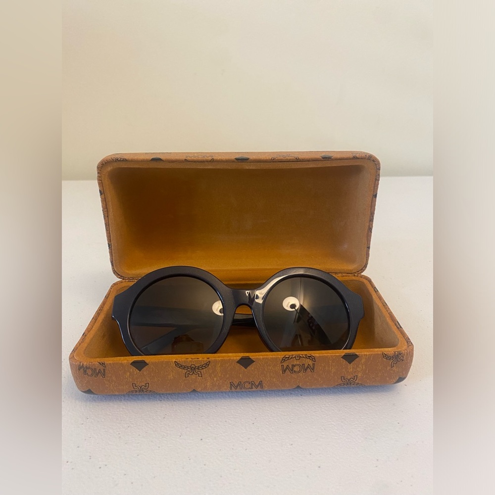 Navy Blue MCM Sunglasses w/ Glasses Case - Picture 6 of 9